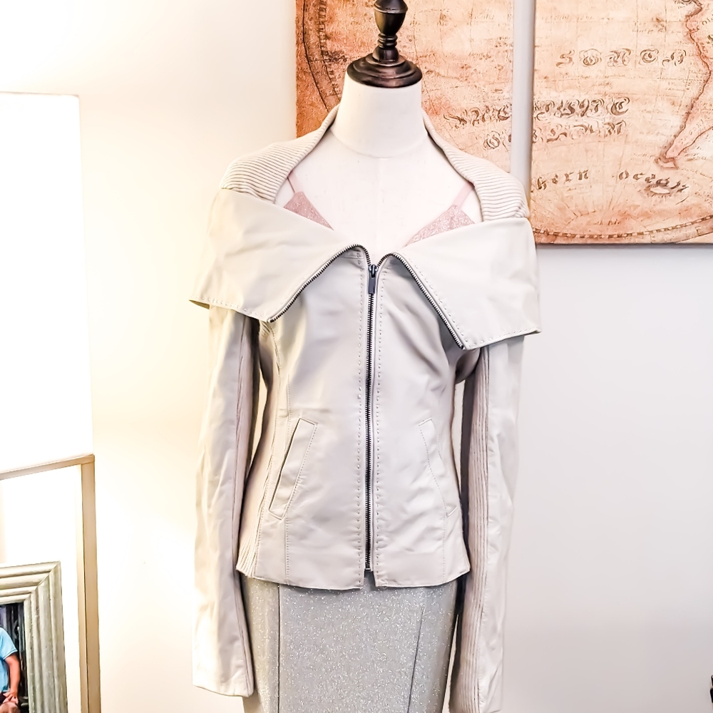 BCBGMAXAZARIA Genuine Leather Jacket - Picture 1 of 5